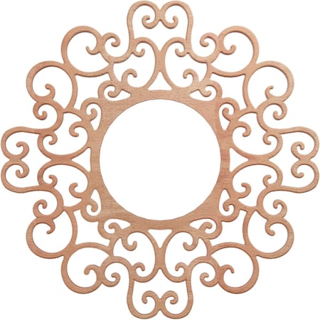 Reims Wood Fretwork Pierced Ceiling Medallion, Cherry, 18OD X 6 7/8ID X 1/4T